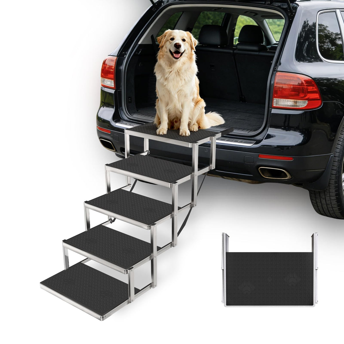 5-Step Foldable Non-Slip Plastic Dog Steps J5092