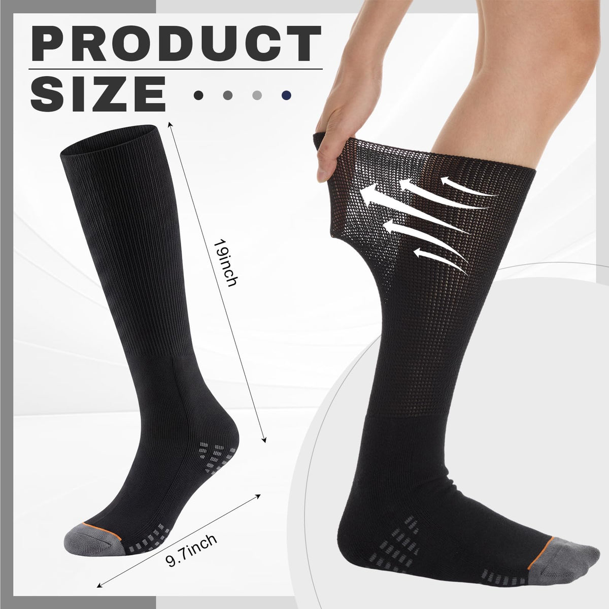 4 Pairs Walking Boot Socks W9264