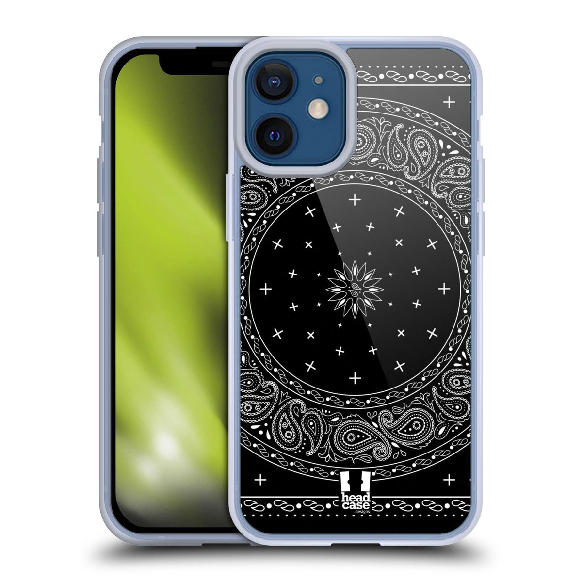 Black Classic Paisley Bandana Gel Case A874009
