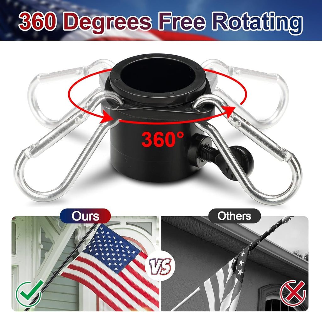 5ft Tangle Free Flag Pole Kit with 3x5 US Flag R475