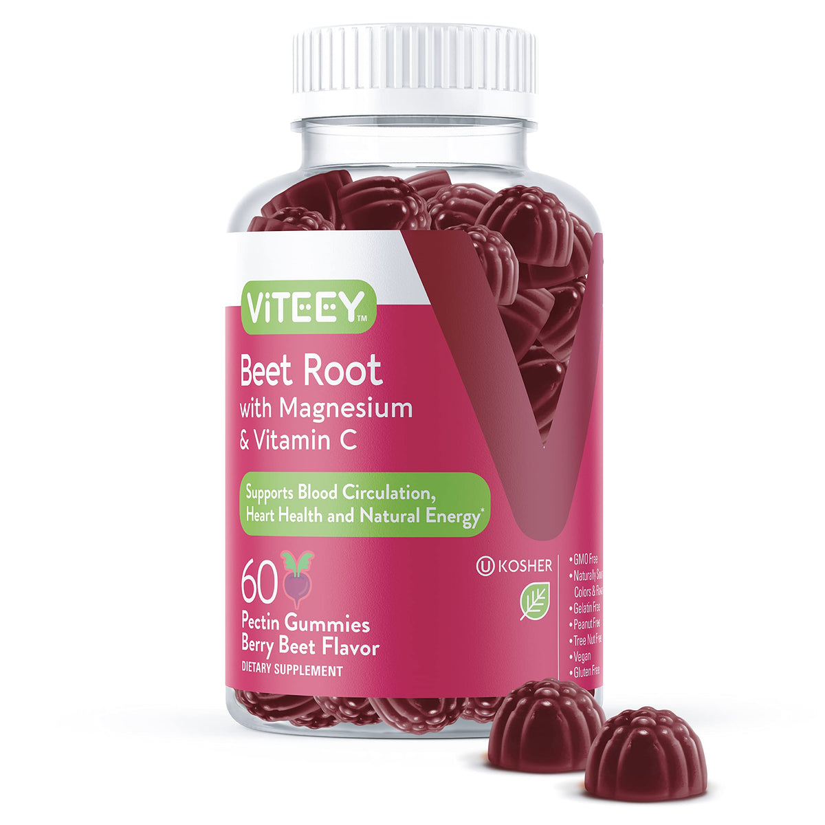 Beet Root Gummies with Magnesium & Vitamin C U9903