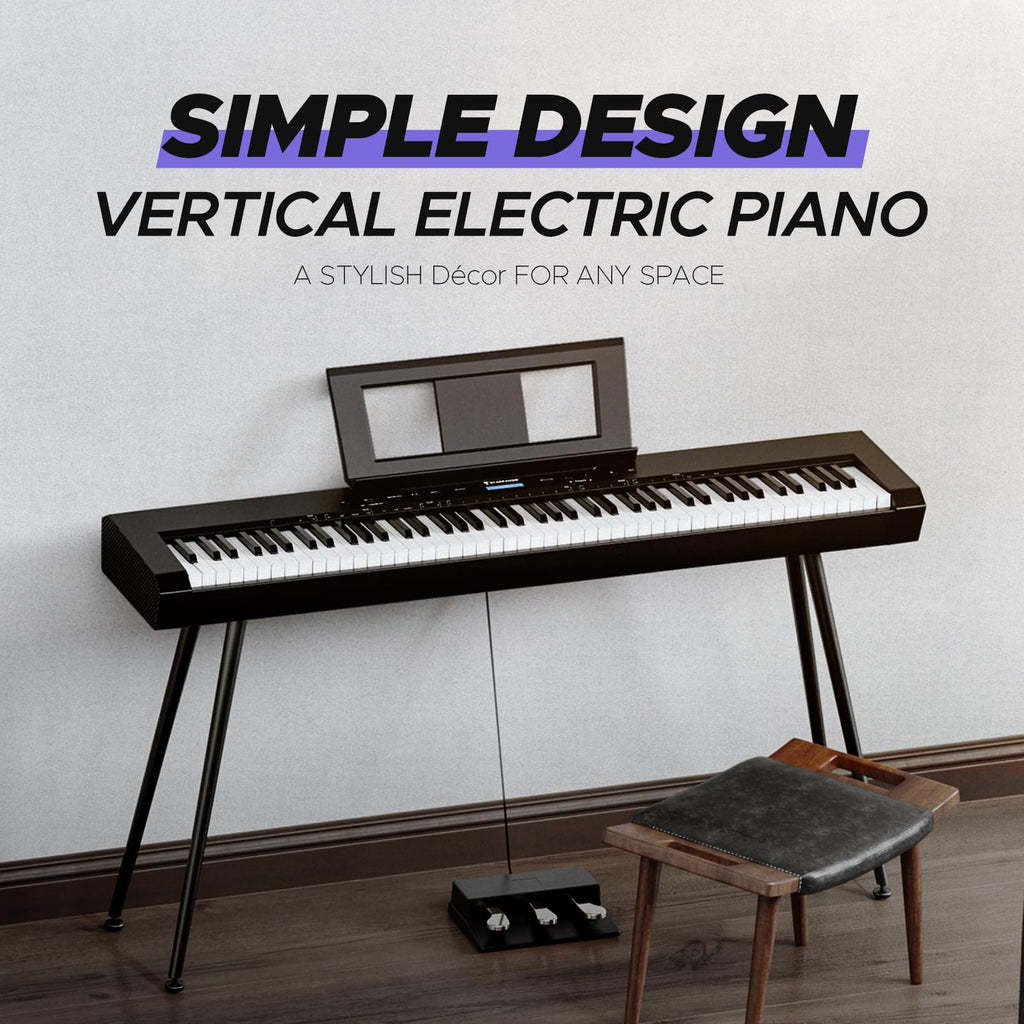 88 Key Full-Weighted Digital Piano with Triple Pedal W9090