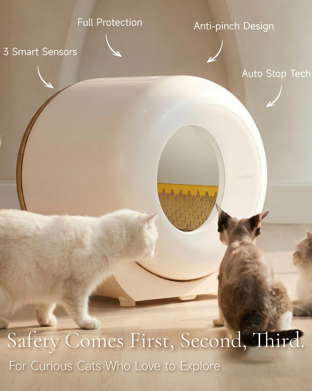 Automatic Self Cleaning Litter Box with Night Light P869101