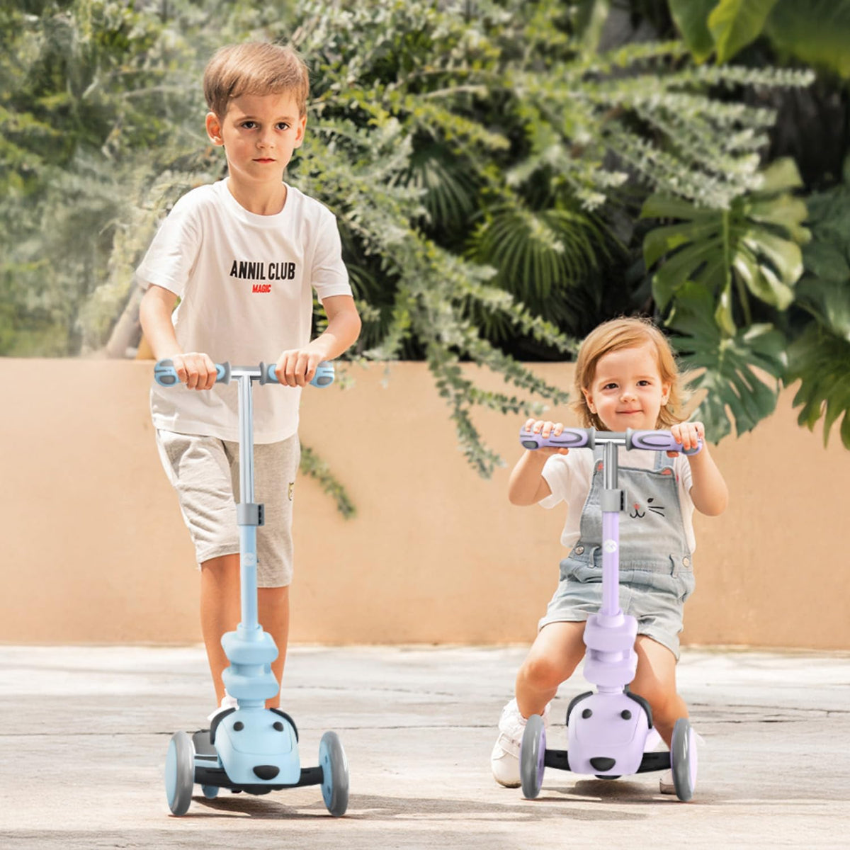 Kids 3 Wheels Scooter with Adjustable Heights and LED Wheels F20269