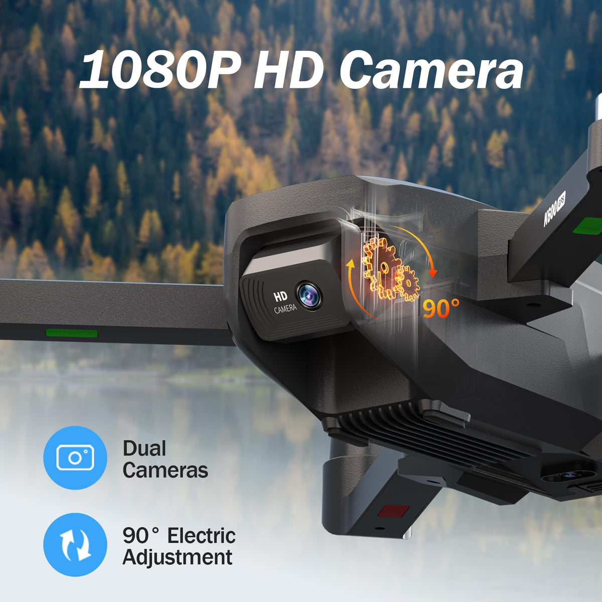 FPV Drone with EIS Camera, 4.5 Inch LCD Screen, Foldable Quadcopter Under 249g V304