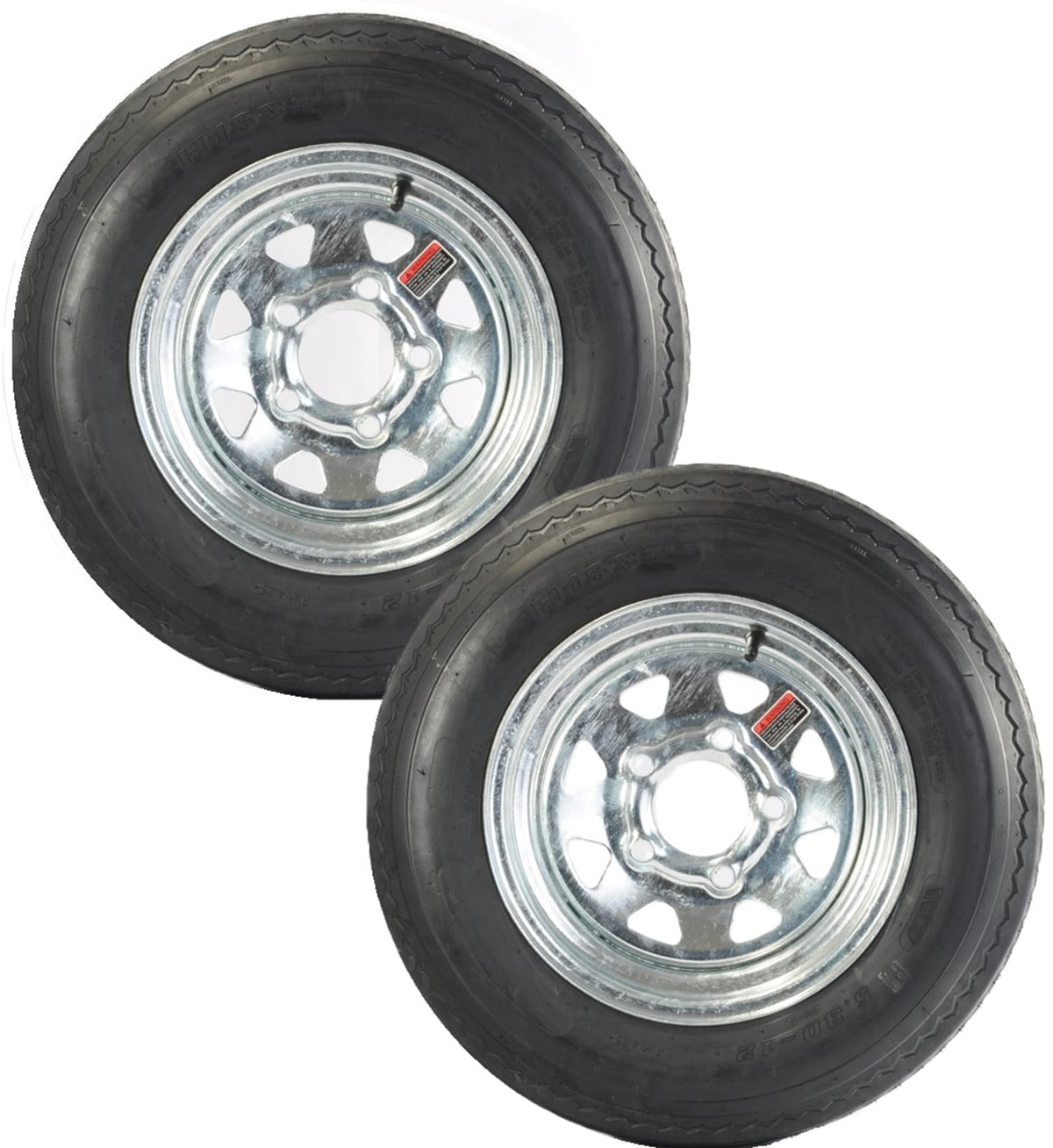 2-Pack 12 Inch Trailer Tire Rim Assembly V24805