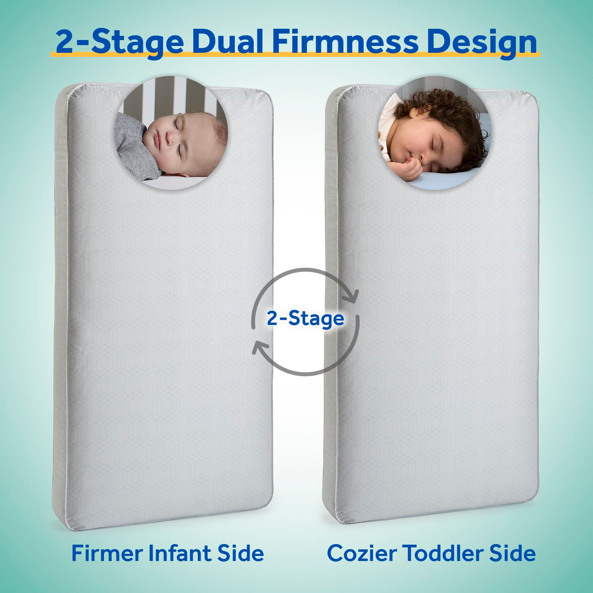 Infant & Toddler Crib Mattress, 204 Coils, Waterproof Breathable S66857