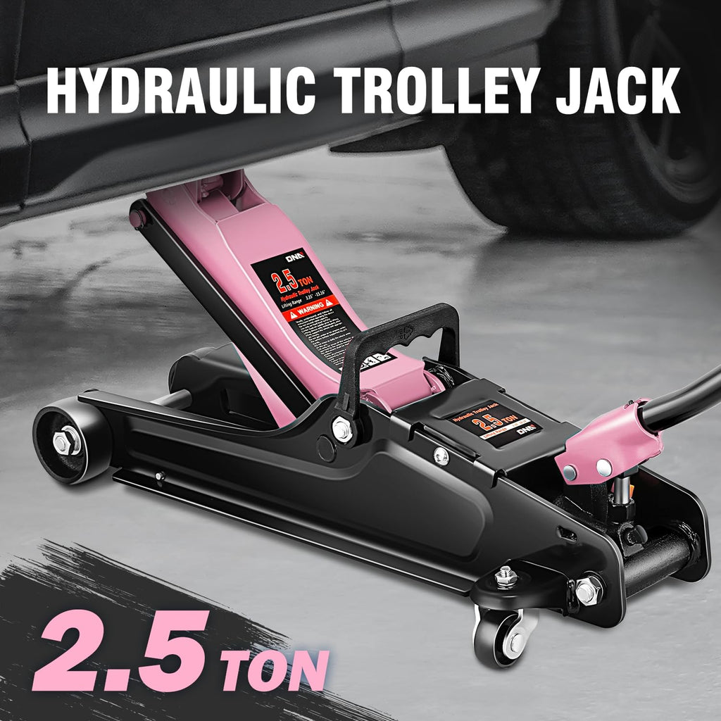 Low Profile Hydraulic Trolley Floor Jack 2.5 Ton Pink Z252519