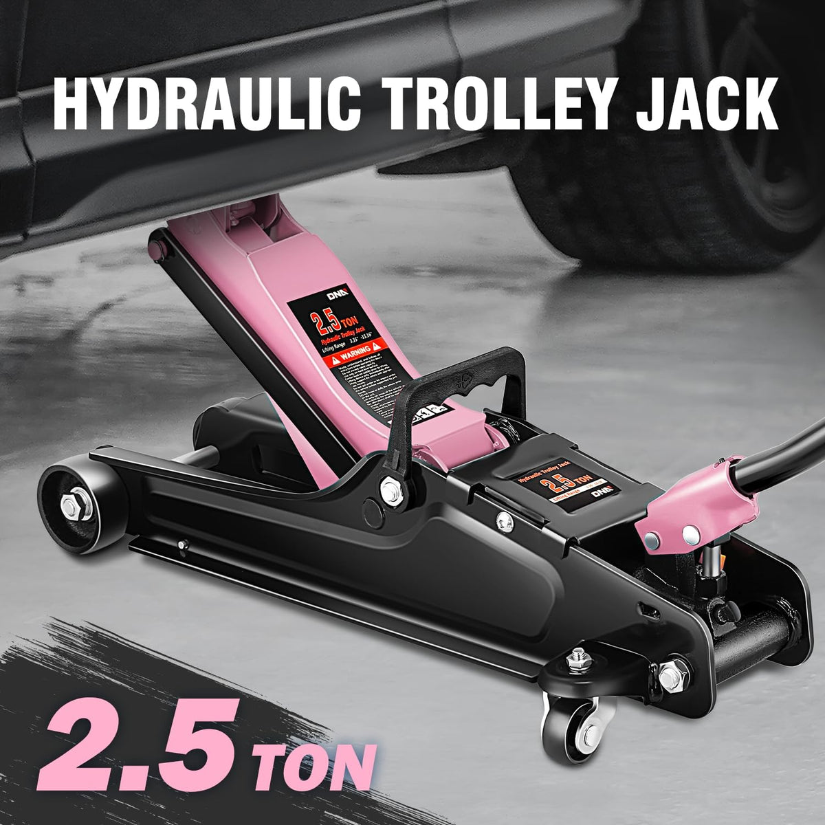 Low Profile Hydraulic Trolley Floor Jack 2.5 Ton Pink Z252519