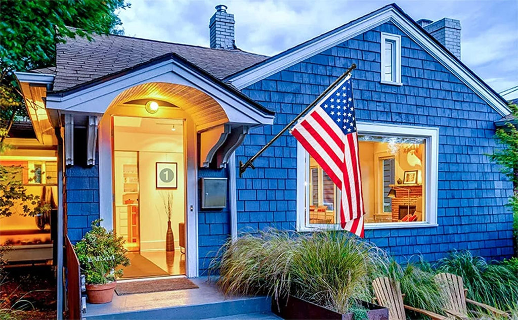 5ft Tangle Free Flag Pole Kit with 3x5 US Flag R475