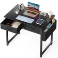 32" Black Computer Desk with Drawers I3938