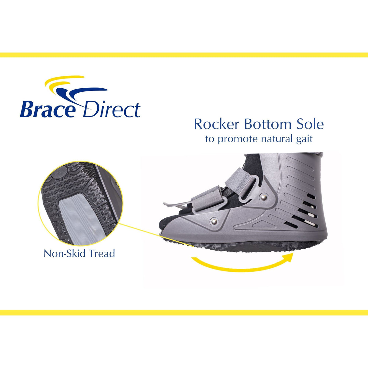Ultra Light Short Full Shell Walking Boot + Ankle & Foot Reusable Ice Pack A514