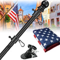 5ft Tangle Free Flag Pole Kit with 3x5 US Flag R475