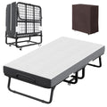 Folding Bed with Mattress and Storage Cover, Twin Size, 5-inch Memory Foam Mattress E44504