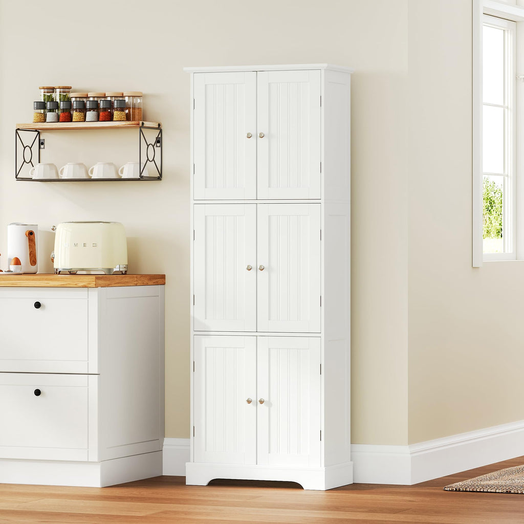 63.2" Tall Bathroom Storage Cabinet with 6 Doors F81378