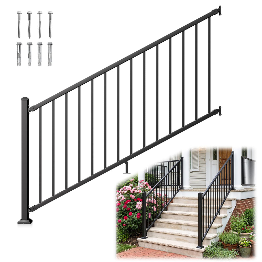 6 ft. W Aluminum Stair Railing Kit N2904