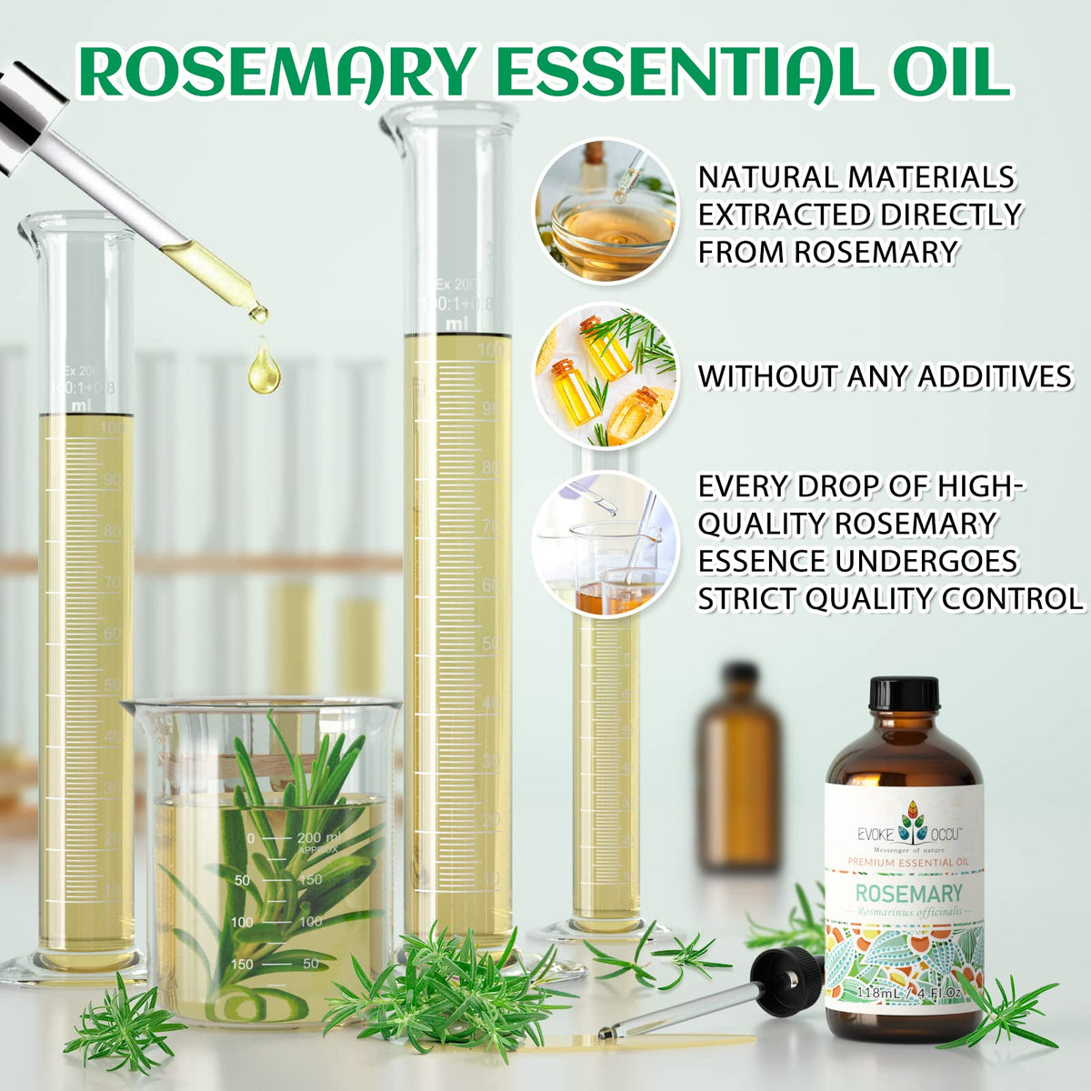 Rosemary Tea Tree Lavender Peppermint Cinnamon Essential Oil 4 FL Oz N554