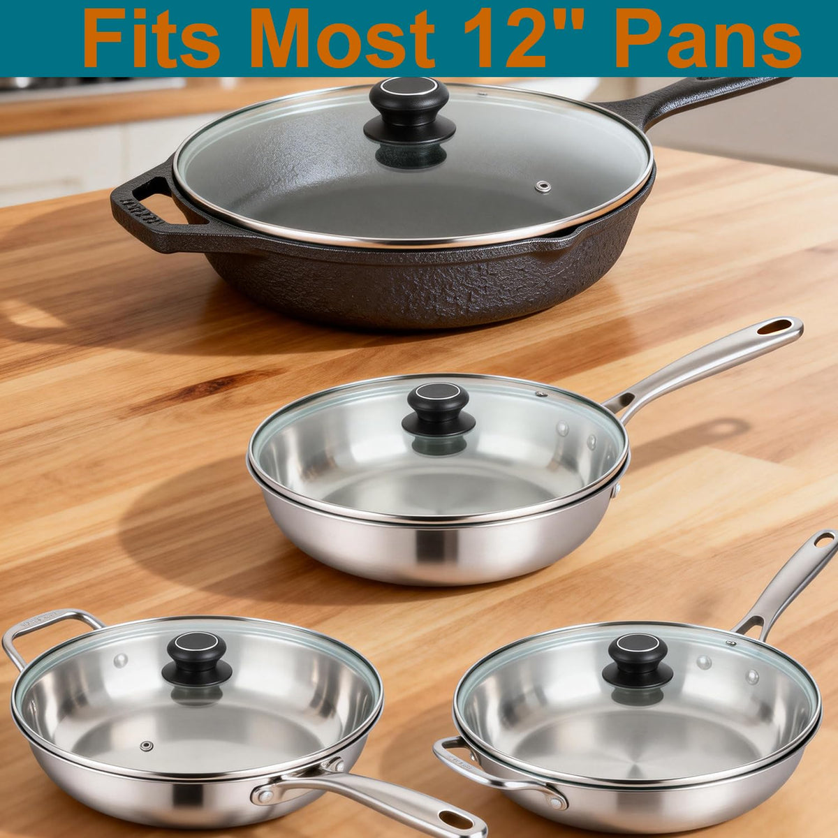 12 Inch Tempered Glass Lid for Frying Pan & Skillet R301315
