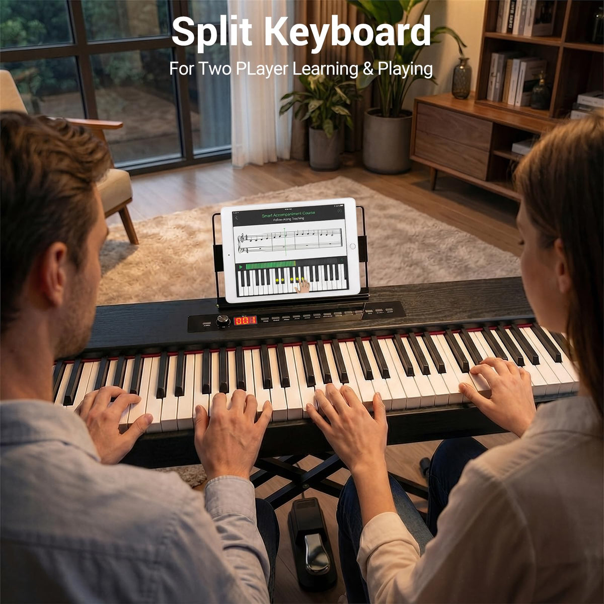 88-Key Weighted Digital Piano with X Stand and Sustain Pedal D940583