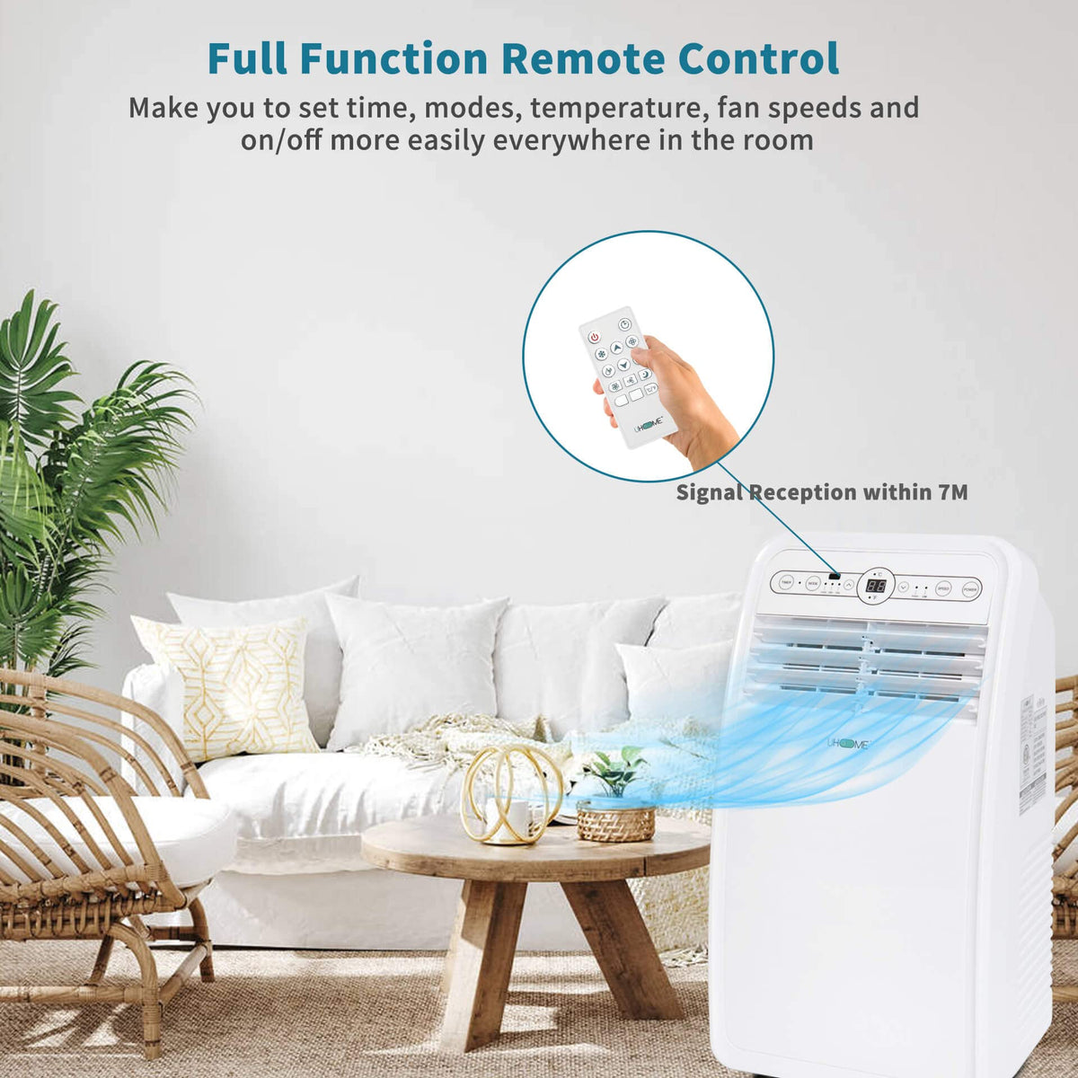 8000 BTU White Portable Air Conditioner J844424