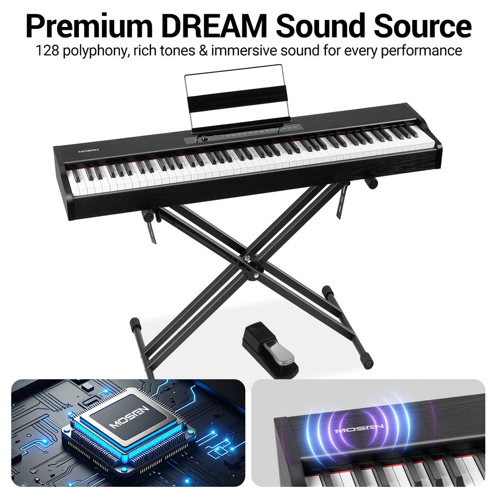 88-Key Weighted Digital Piano with X Stand and Sustain Pedal D940583