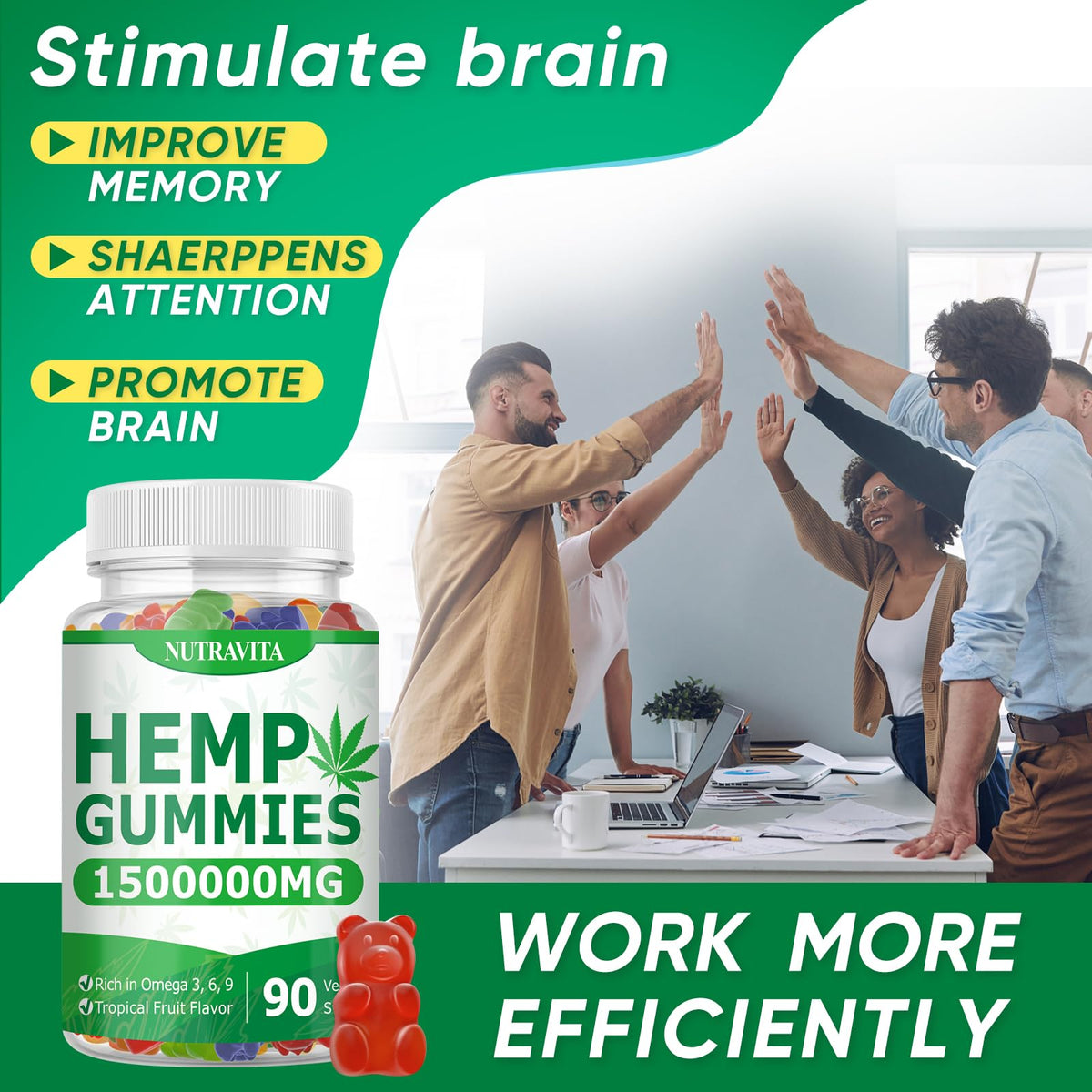Fruit Hemp Gummies 180 Gummies L323