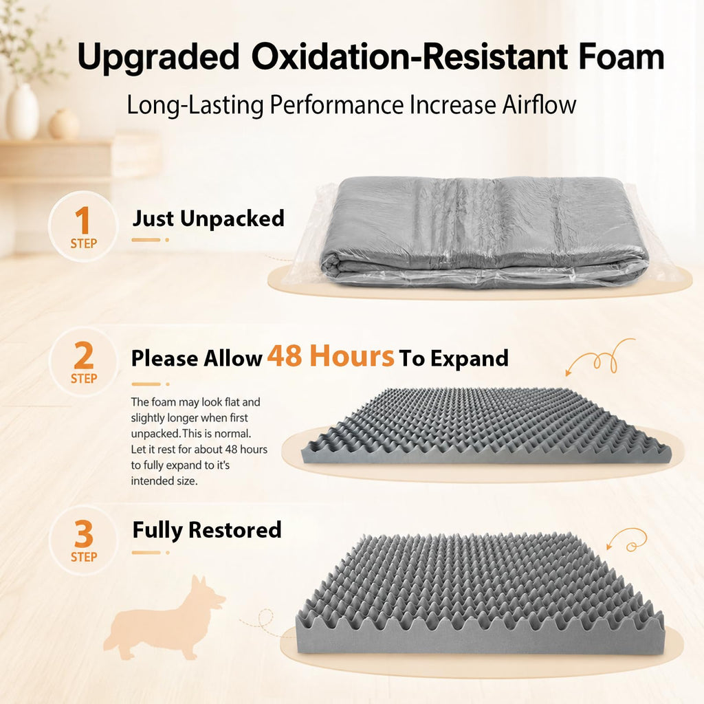 Light Grey 36 x 27 Inch Orthopedic Dog Bed R59789
