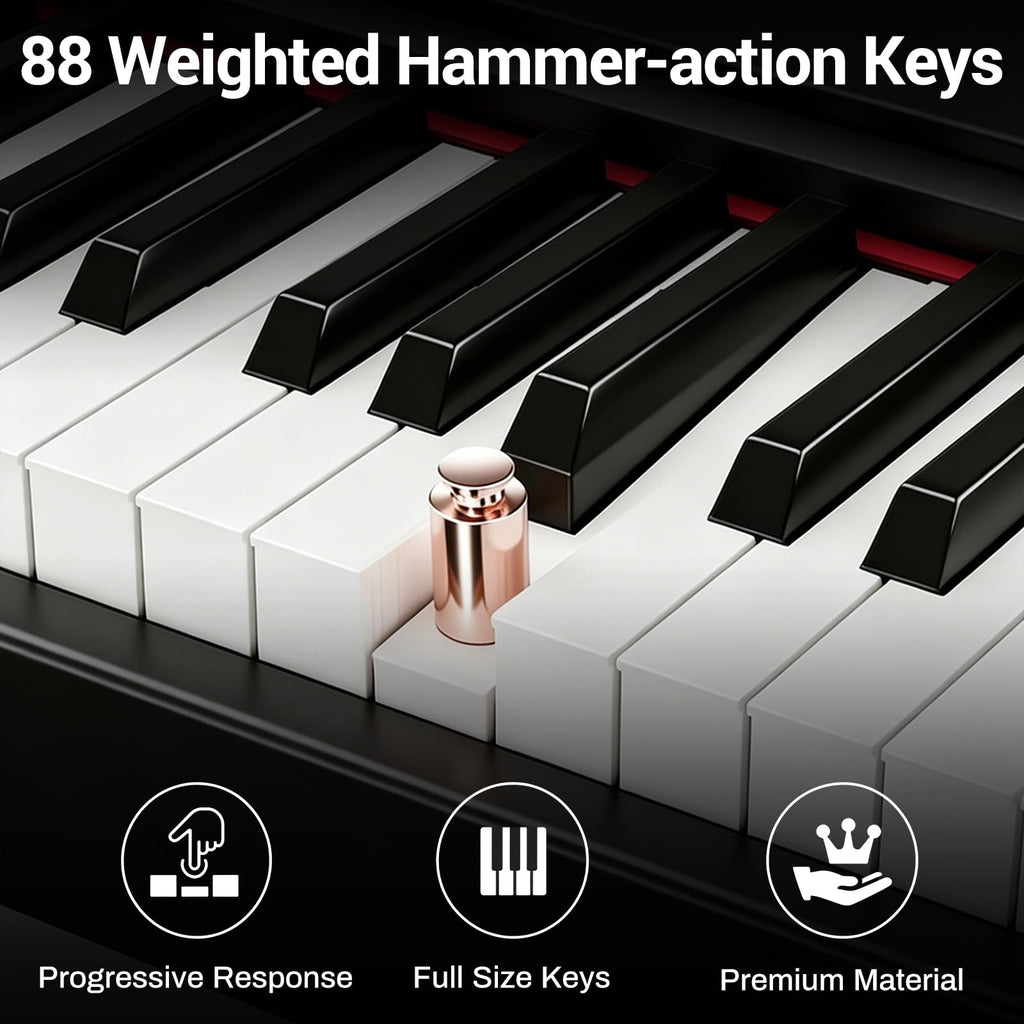 88-Key Weighted Digital Piano with X Stand and Sustain Pedal D940583