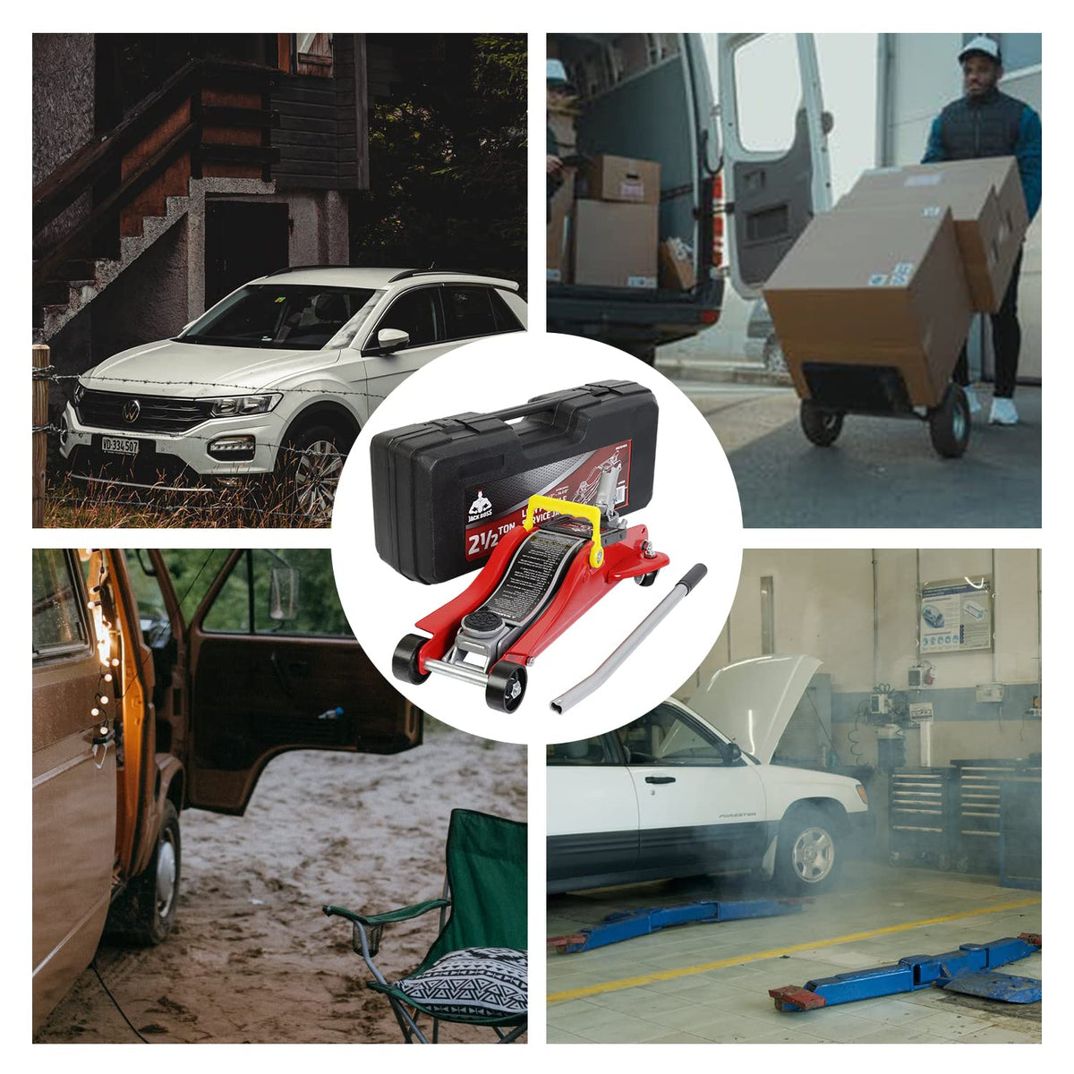 2.5 Ton Low Profile Hydraulic Floor Jack with Storage Case C8112
