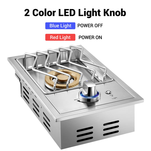 17500BTU Liquid Propane Side Burner 304 Stainless Steel F742171