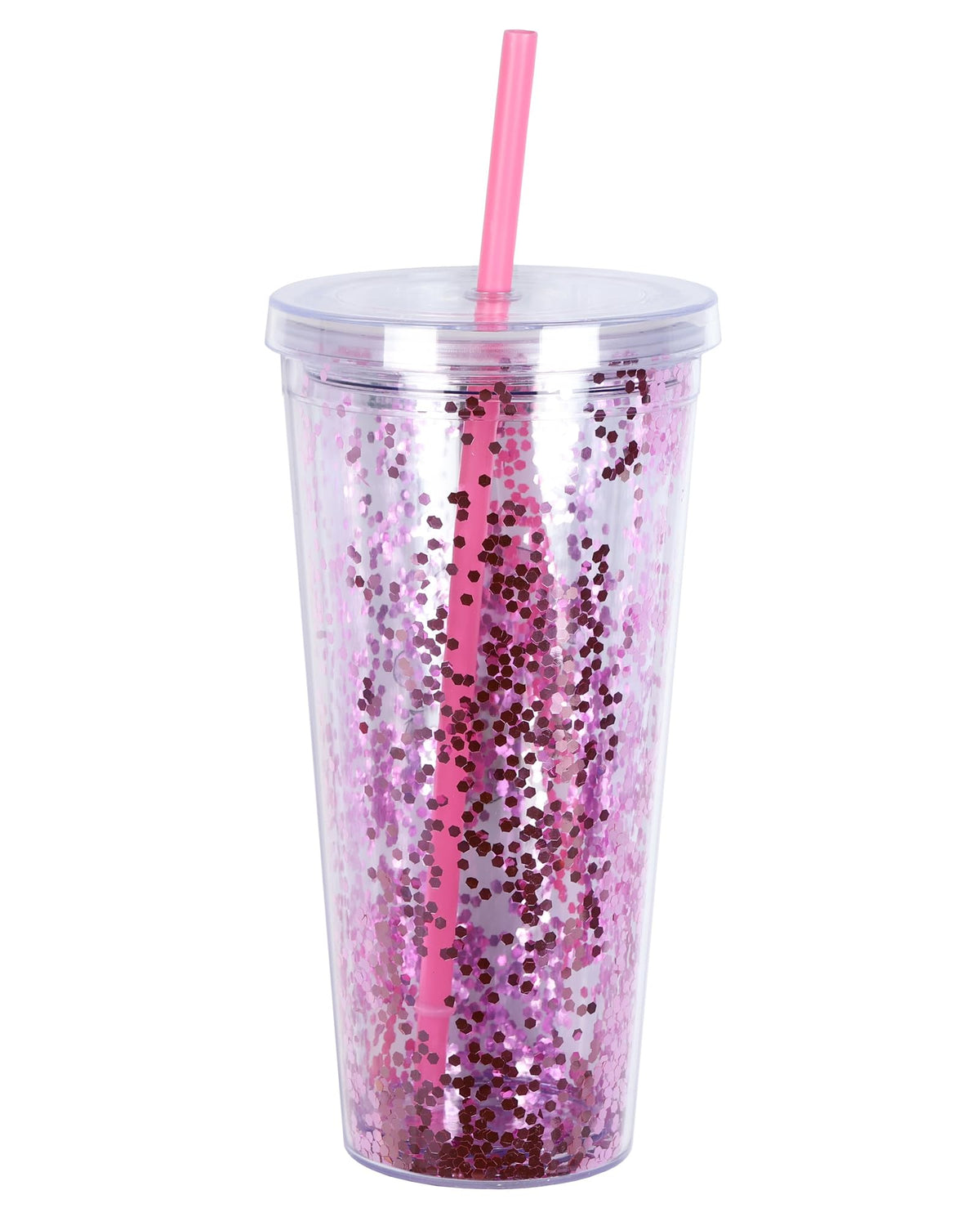 Pink 22 oz Insulated Tumbler with Straw G3594