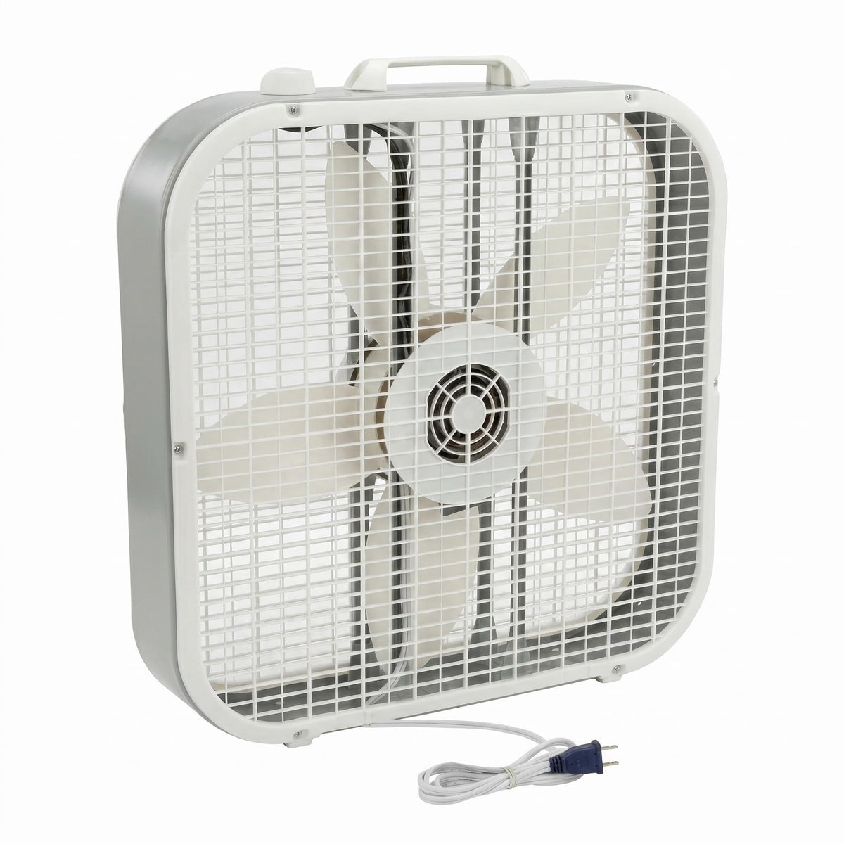 20 Inch 3 Speed White Box Fan D6969