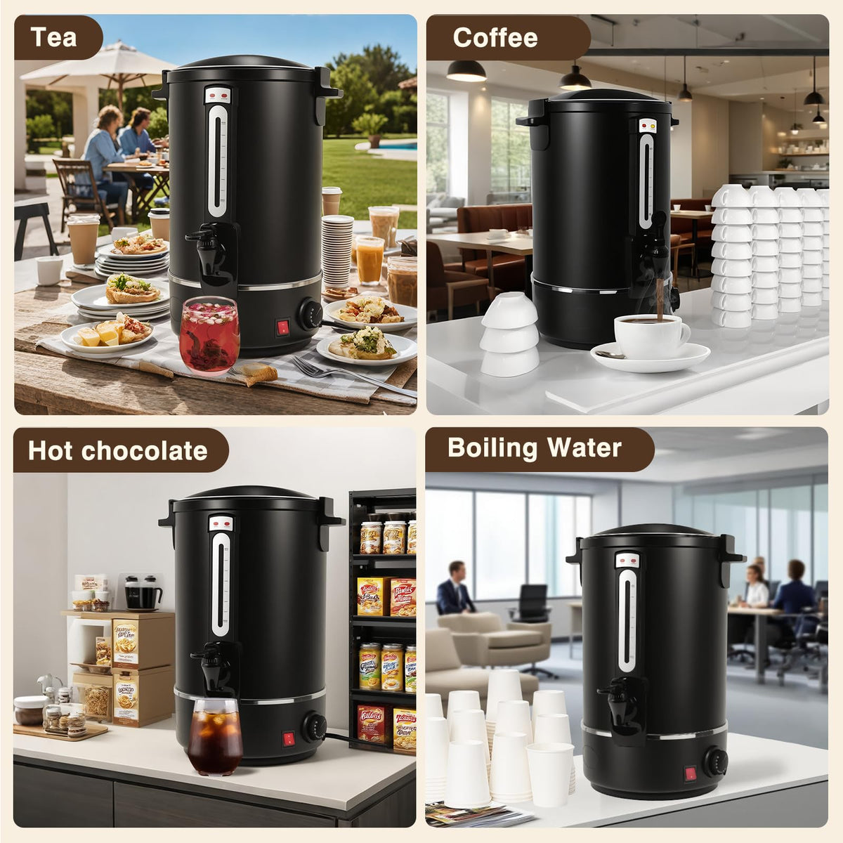110-Cup Stainless Steel Commercial Coffee Urn D6292