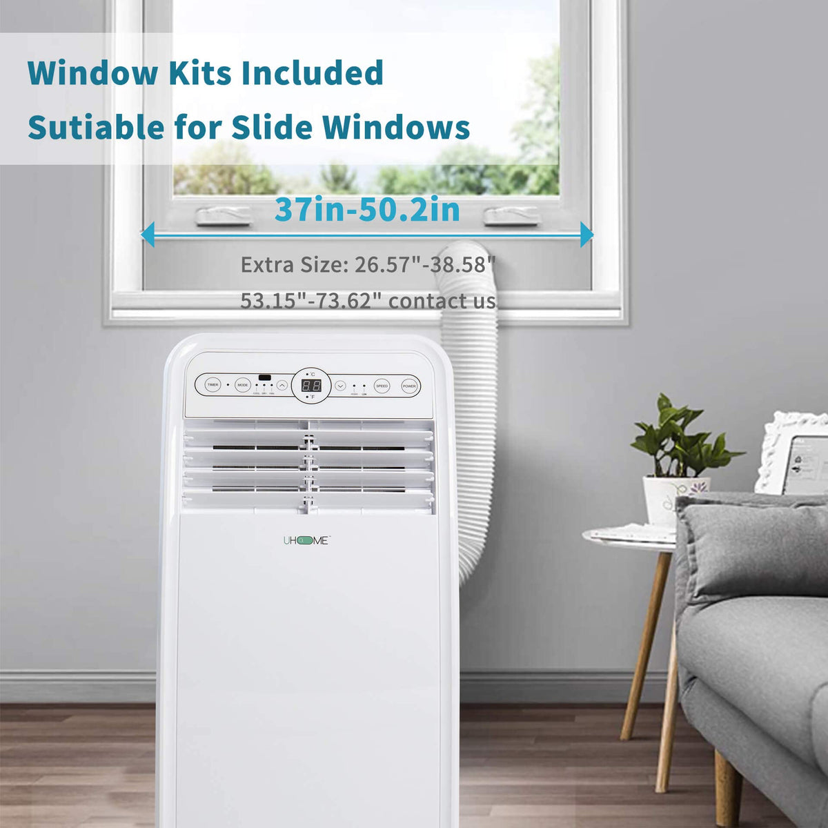 8000 BTU White Portable Air Conditioner J844424