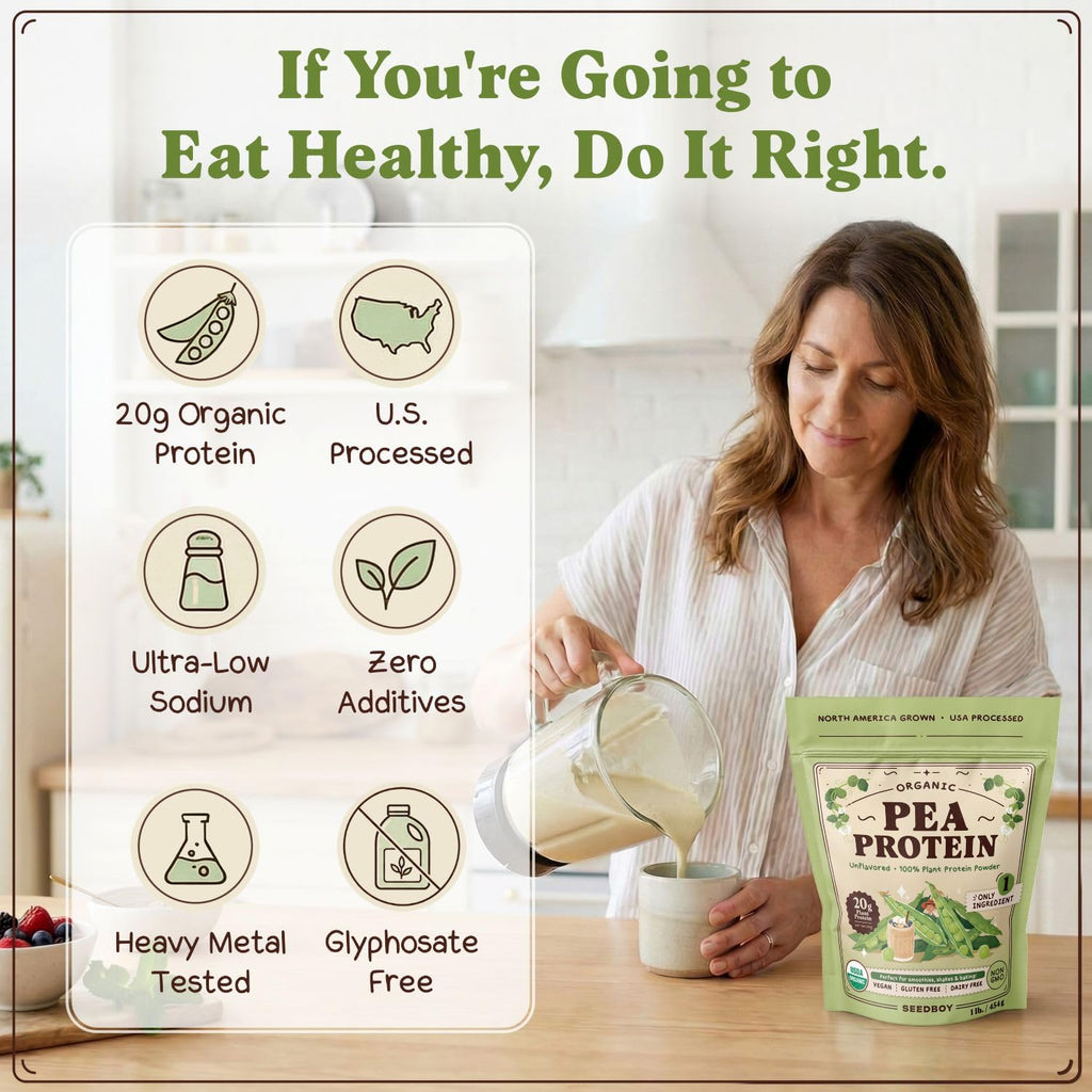Organic Non-GMO Pea Protein Powder 1 lb Bag P805
