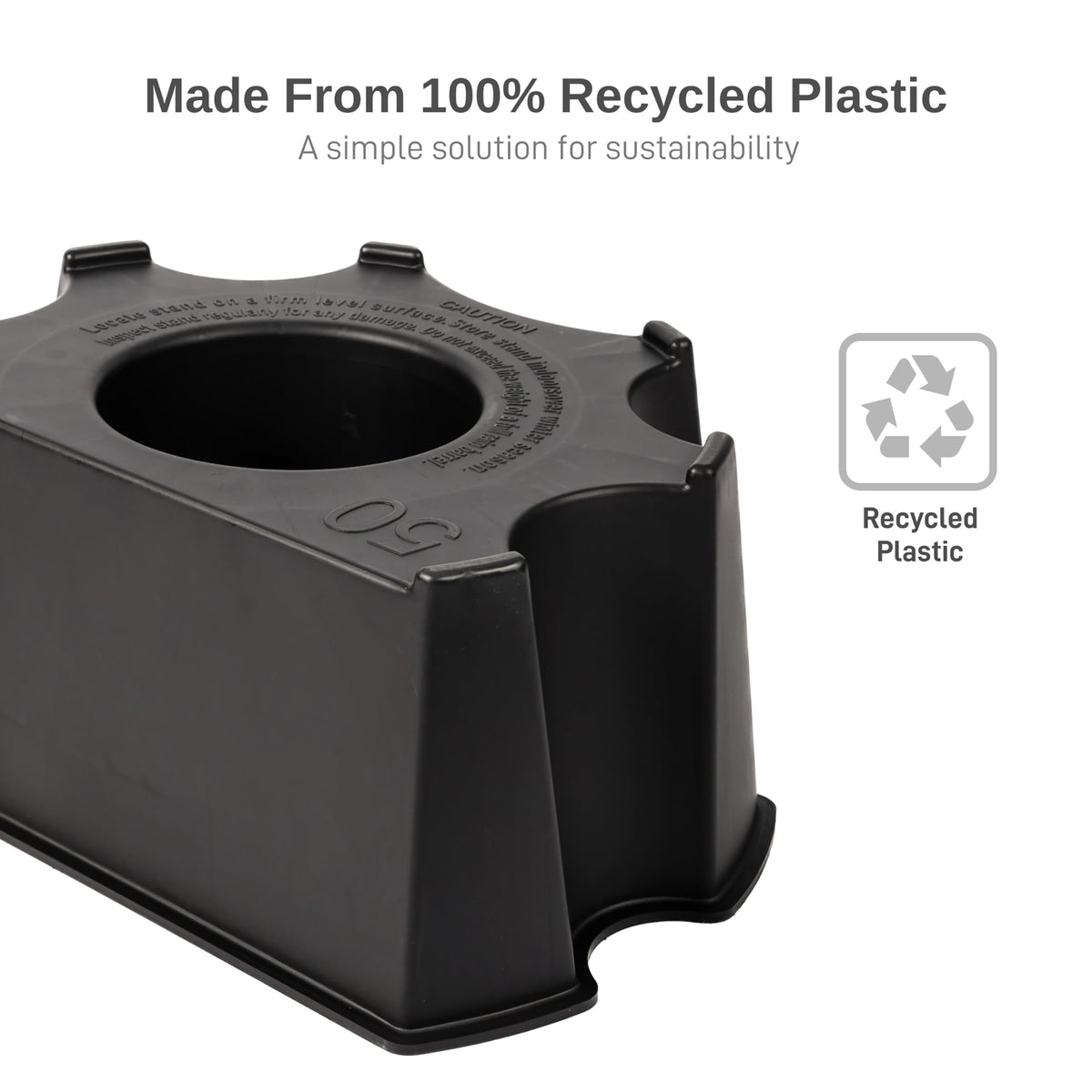 50-Gallon Black Rain Barrel Stand H388004