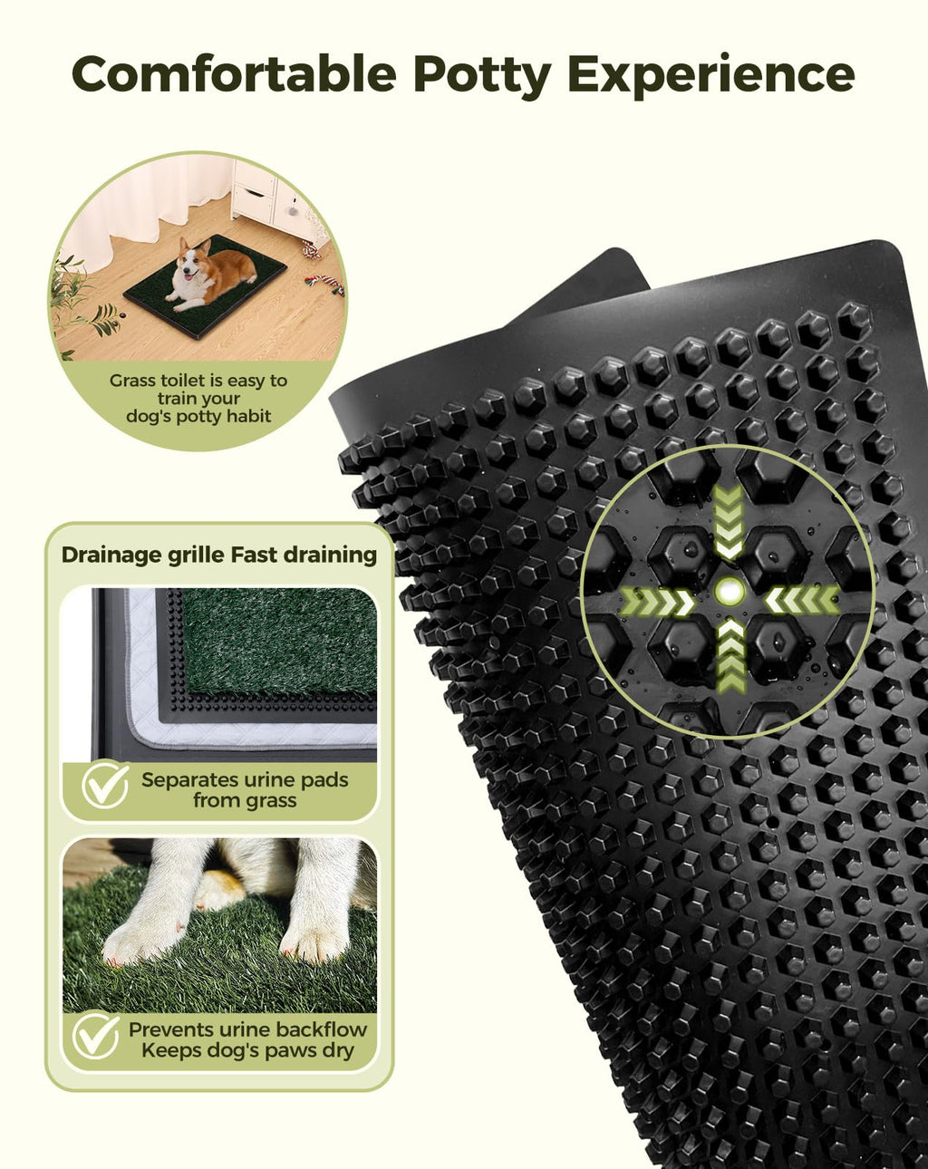 25"x20" Dog Grass Pad with Tray N624