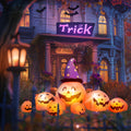 8 FT Inflatable Pumpkins and Witch Hat with Built-in LED Lights Q114359