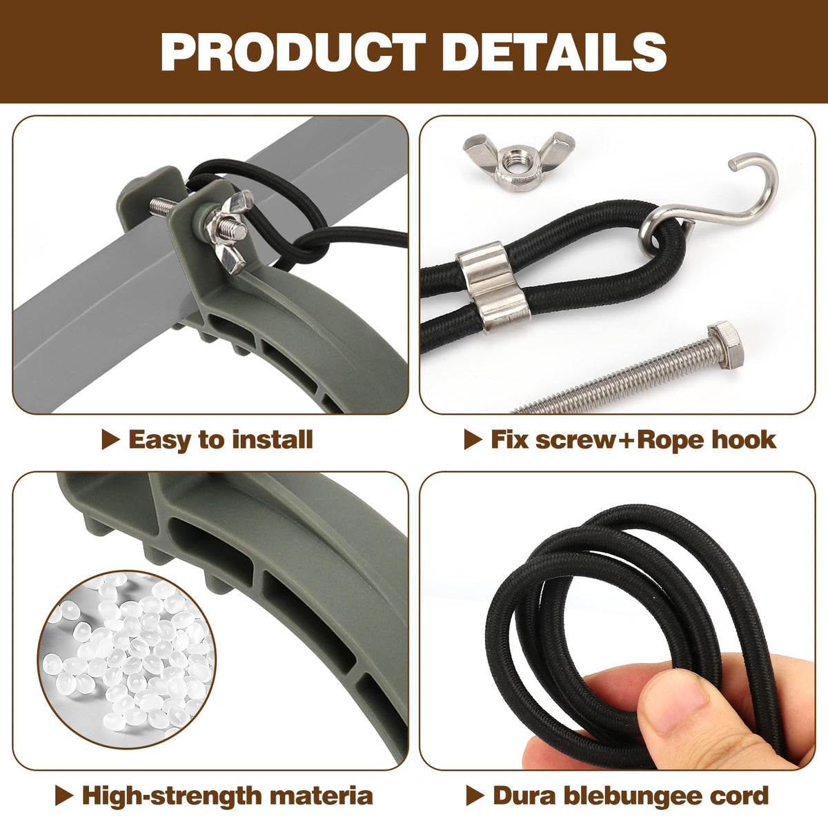 Climbing Stand Accessories with Elastic Rope (1-Pair) U454