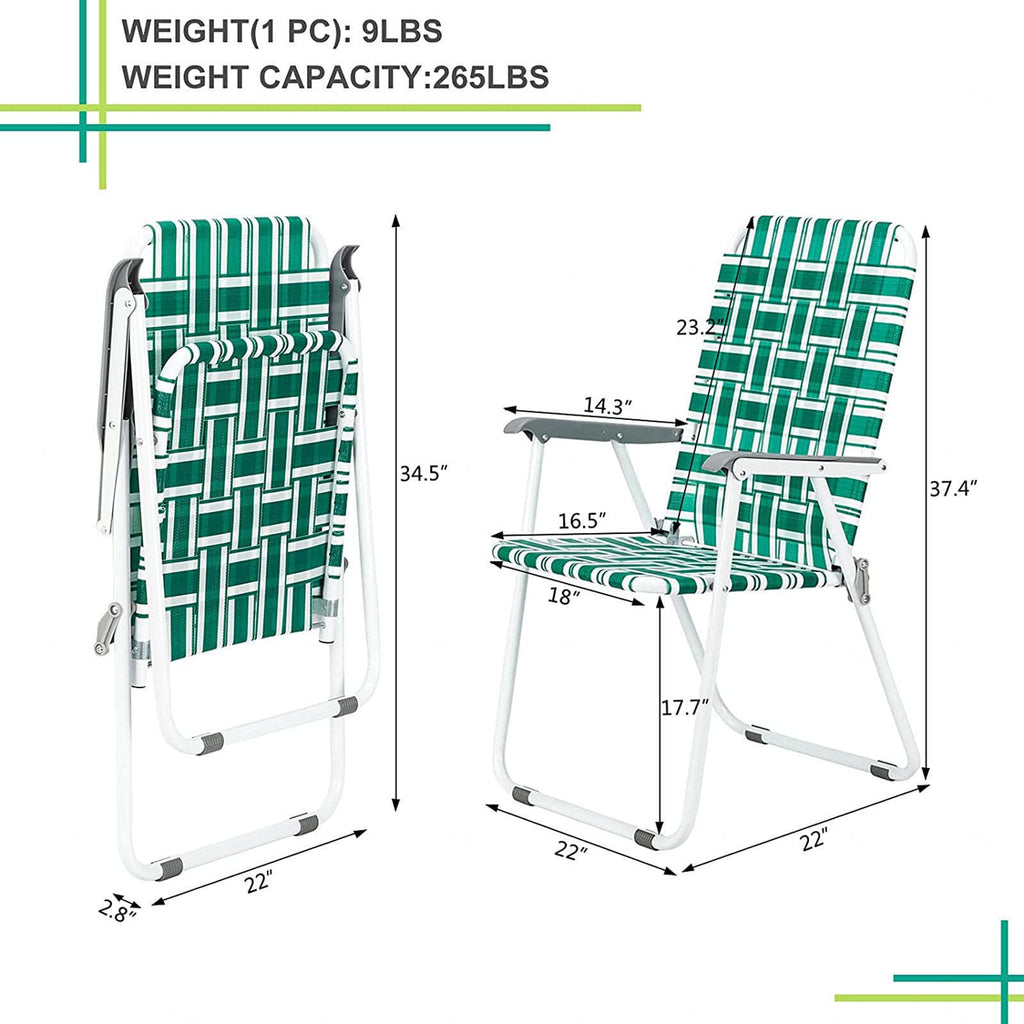 Folding Webbing Chair Set, 2 Pack P567