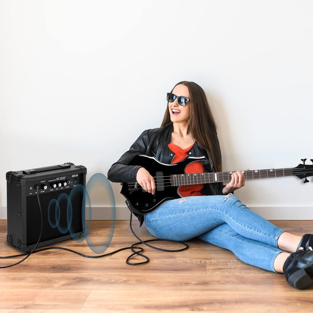 Full Size Flame Design Electric Bass Guitar Kit N5867