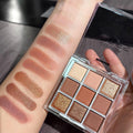 Golden Caramel 9 Warm Bronze & Nude Brown Eyeshadow Palette Matte & Metallic V89343