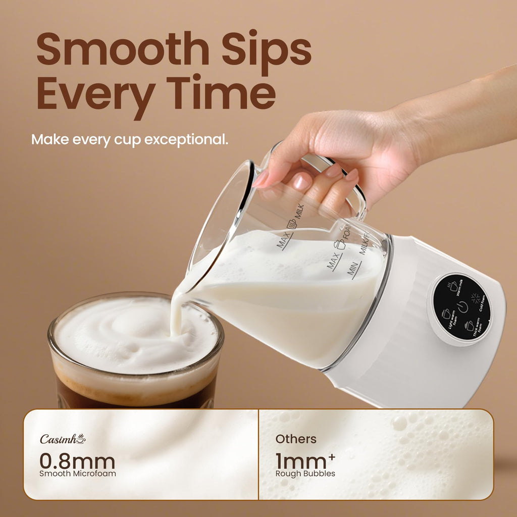 4-in-1 Electric Milk Frother and Steamer 13.52oz X7558