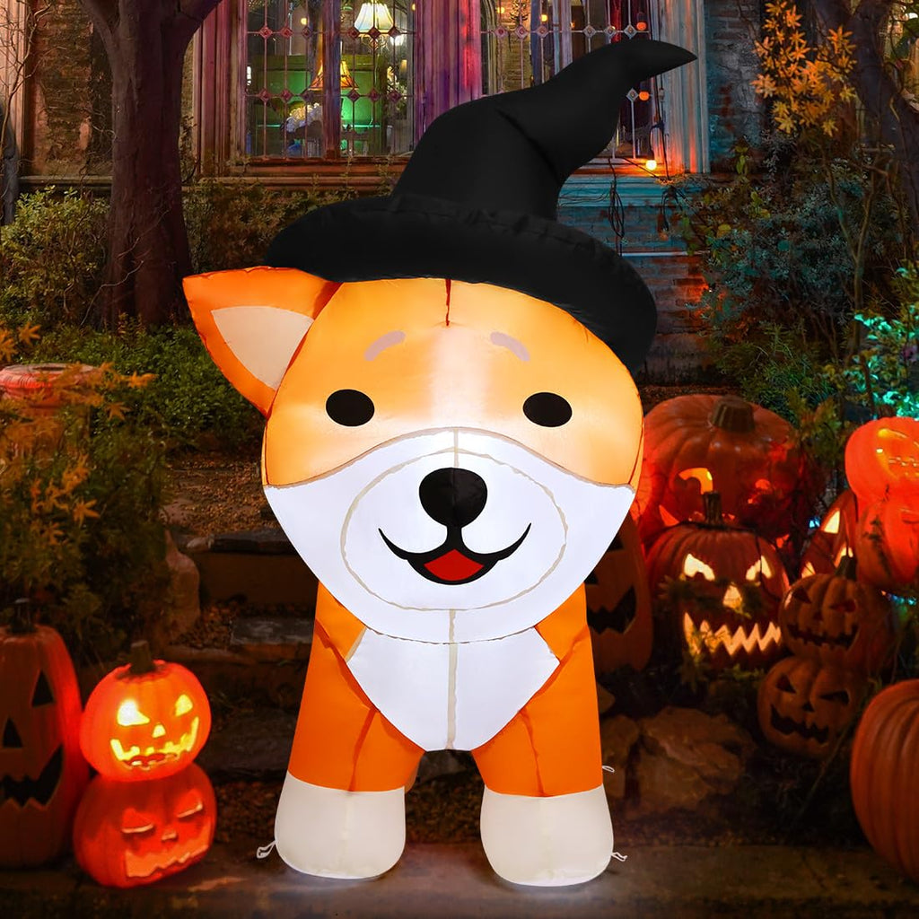 4 FT Halloween Inflatable Corgi Dog Outdoor Decorations G600975