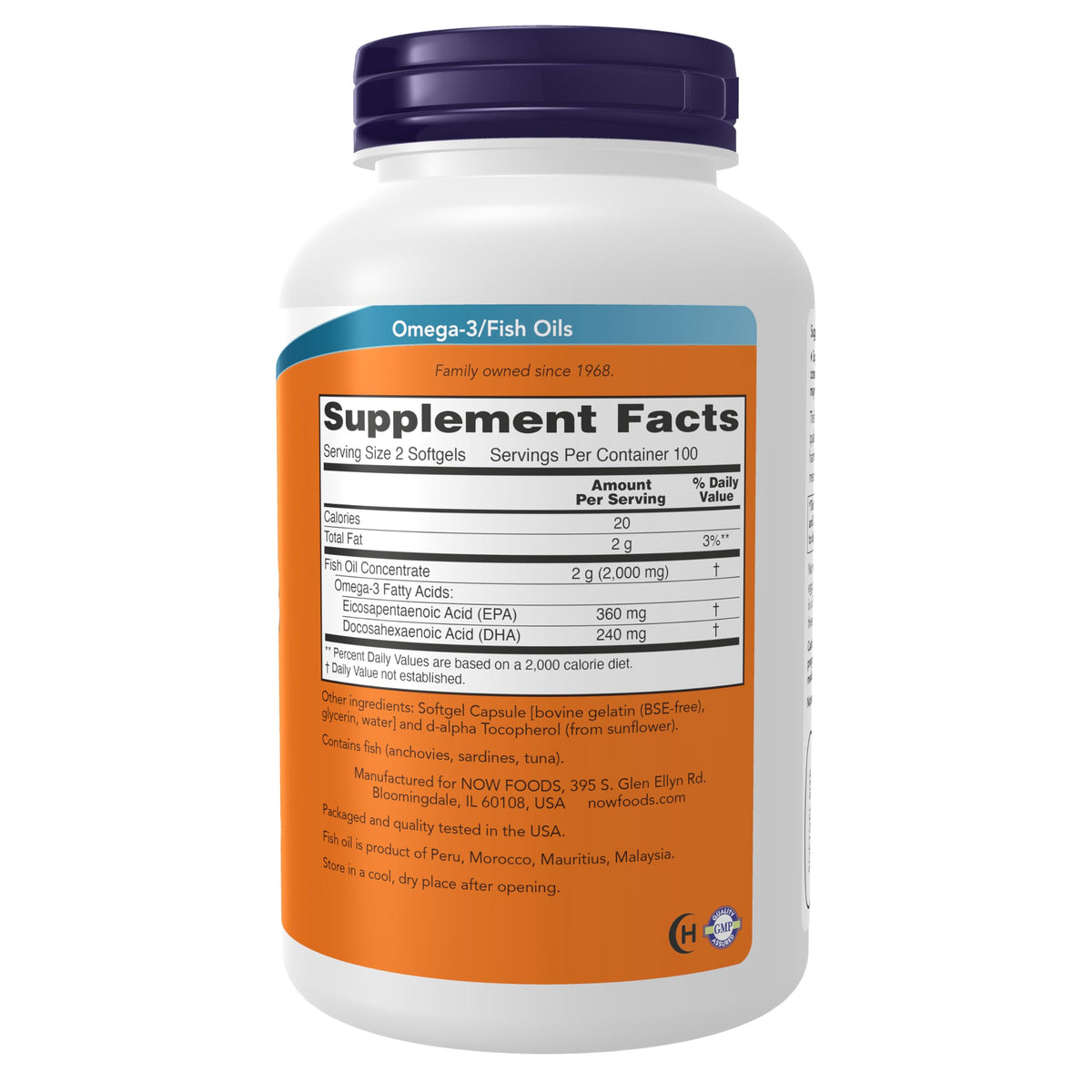 Omega-3 180 EPA / 120 DHA 200 Softgels S719