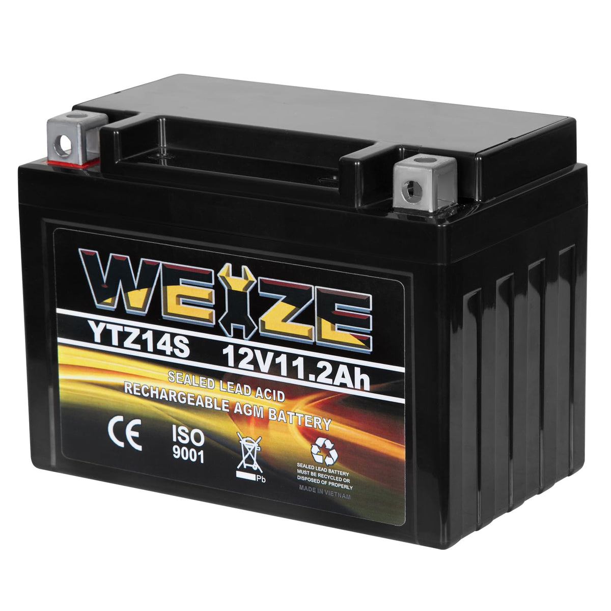 12V 11.2AH 230CCA Maintenance Free Sealed AGM Motorcycle Battery N758997