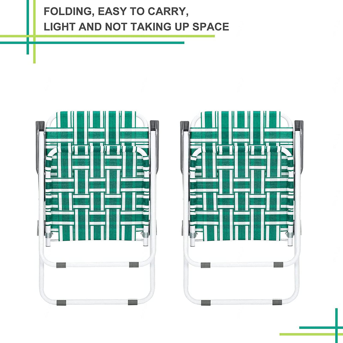 Folding Webbing Chair Set, 2 Pack P567