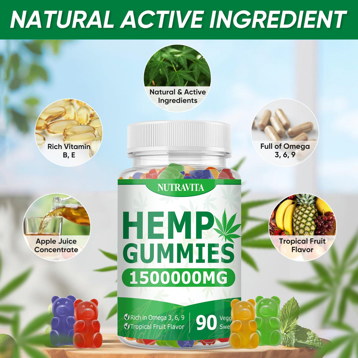 Fruit Hemp Gummies 180 Gummies L323