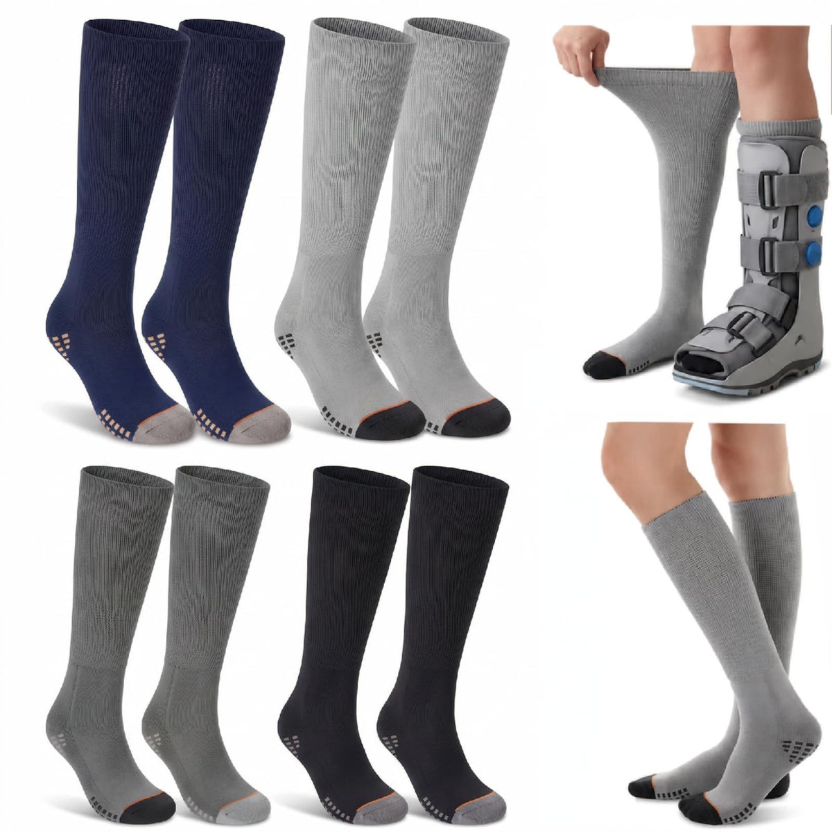 4 Pairs Walking Boot Socks W9264