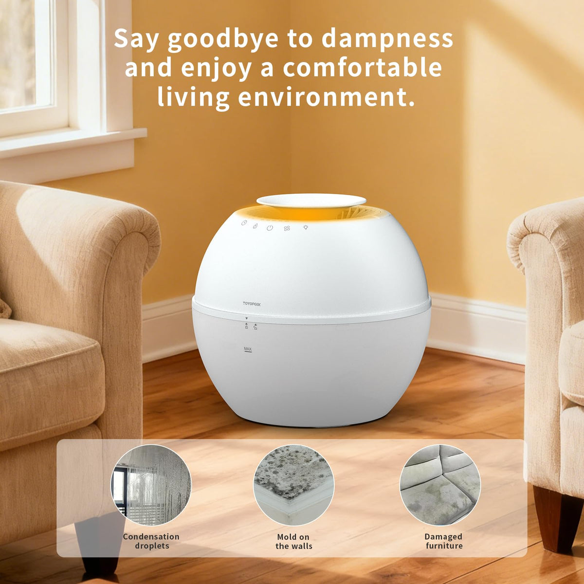 2-in-1 Dehumidifier & Humidifier with Purifier, 101oz Tank H578